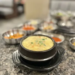 a bowl of soup and bowls of soup