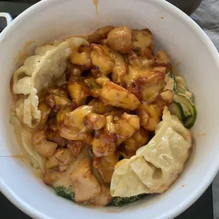 cupbap with spicy chicken