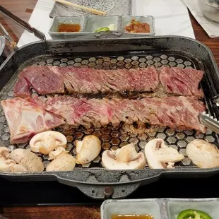 a variety of food on a table