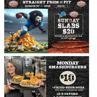 Awesome burger/fries/beer (or pop) Deal on Mondays $10!