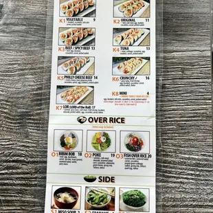 Menu part 1