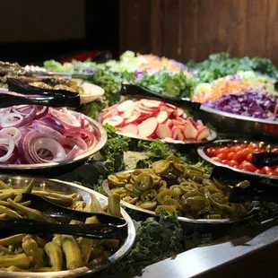 a variety of salads