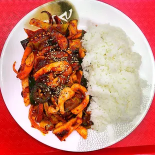 Grilled Spicy Squid/오징어 덮밥