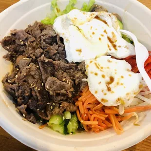 Beef bowl with house special sauce