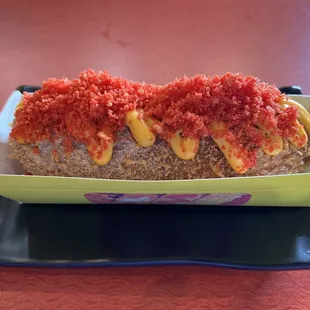 Hot Cheetos Corn Dog