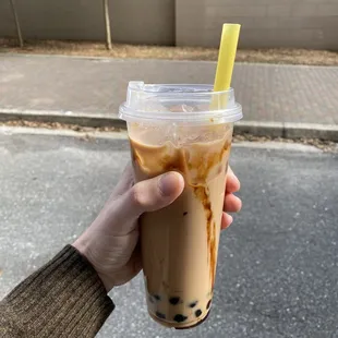 Brown sugar boba tea