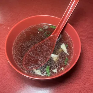 Clear soup