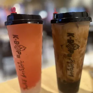 Strawberry and brown sugar boba
