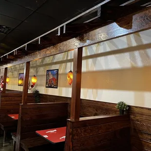 Inside booths