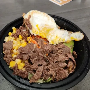 Bulgogi Bowl on White Rice with Fried Egg