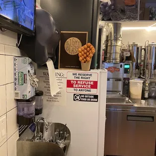 an ice cream cone on a stand