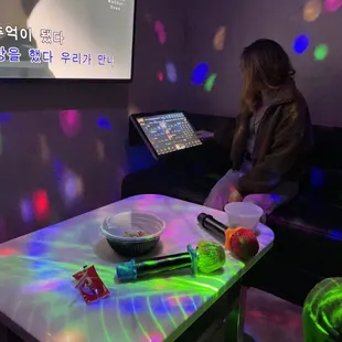 Inside a karaoke room