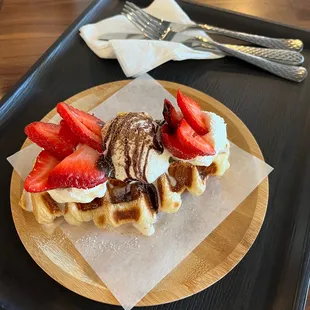 Strawberry waffle