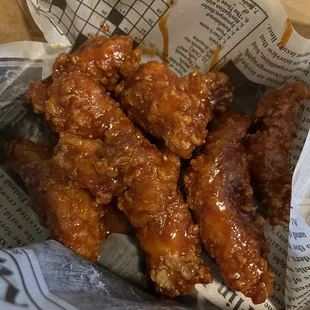 chicken wings in a wrapper