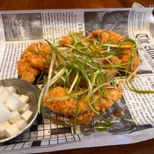 Tangy mustard with scallion