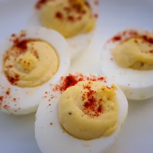 Frviled eggs left out in open