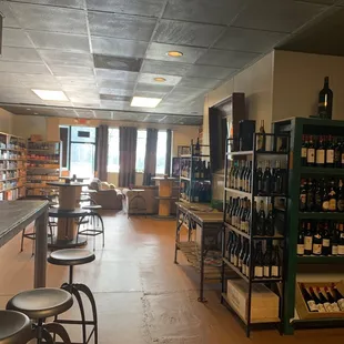 Light and airy. Gorgeous bar top.