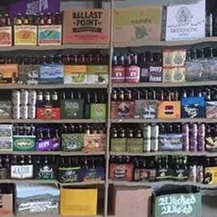 Large selection of Craft Beers to go.