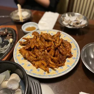 a plate of fried chicken