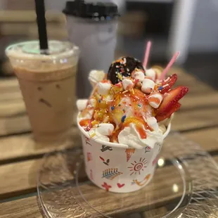 Everything was good. Coffee was perfect and their Taro boba was a real treat.