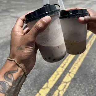 Orea Boba Milk Tea  Black Tiger Milk Tea with boba