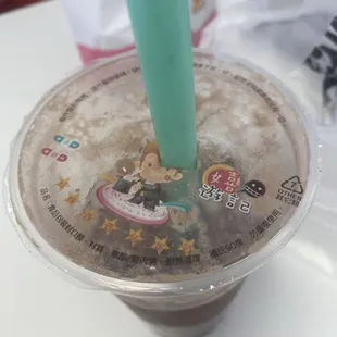 Chocolate boba tea
