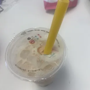 Banana boba tea