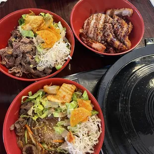 Japchae and Donkasu