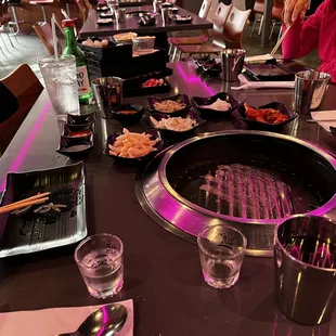 a table full of food