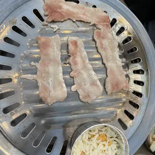 Pork belly and corn cheese