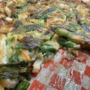 Seafood pancake