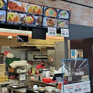 the kitchen of a restaurant