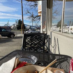 View of outdoor seating