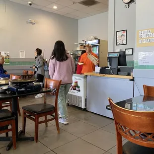 Inside cash register area