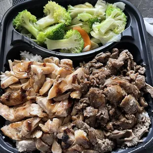 Chicken and beef pate with veggies