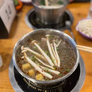  a close up of a bowl of soup