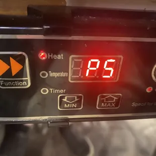 Detail of the induction coil controls. P5 is a bit on the hot side... P3 works once you&apos;ve reached your cruising altitude.