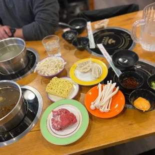  a variety of food on a table