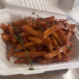 Sweet potato fries $7.45 w honey - absolutely yummy