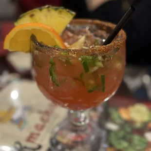 Jalapeño watermelon margarita