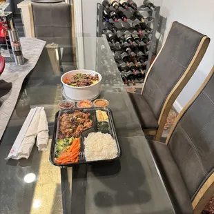 Bulgogi pork Ribs; Bibimbap