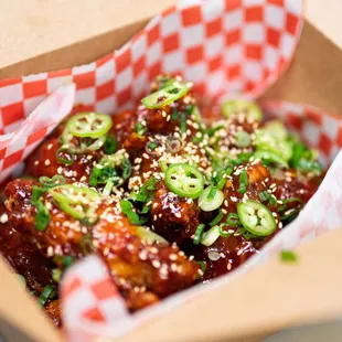 Spicy Yangnyeom House Special wings.