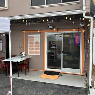 Front door to restaurant