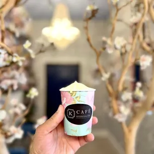 Free sample of the egg coffee