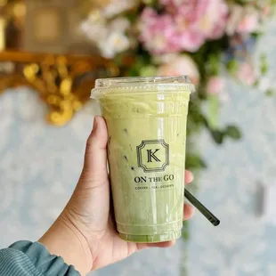 Matcha egg latte