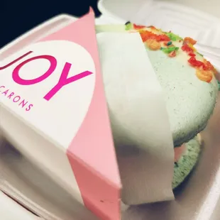 Joy macarons available near the register!  So good