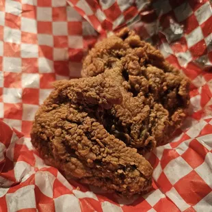 Fried Chicken : these are my leftovers I forgot to take a pic at the restaurant but ordered the half chicken &amp; it had the perfect crunch