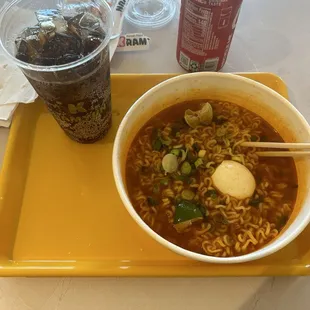 Spicy seafood with onions, lime and an egg.