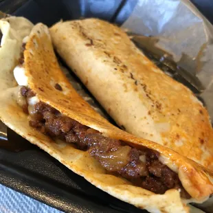 Machete with beef, potato &amp; cheese