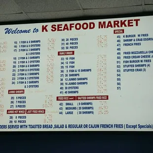 Current menu